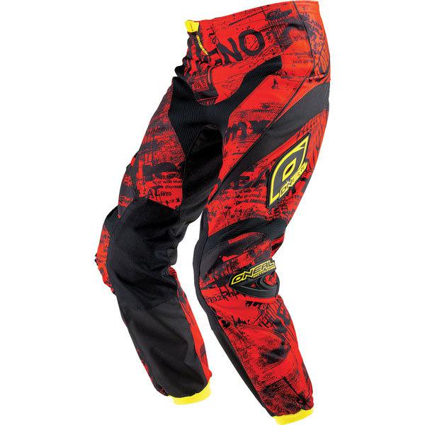 Red/yellow w30 o'neal racing element toxic pants 2013 model