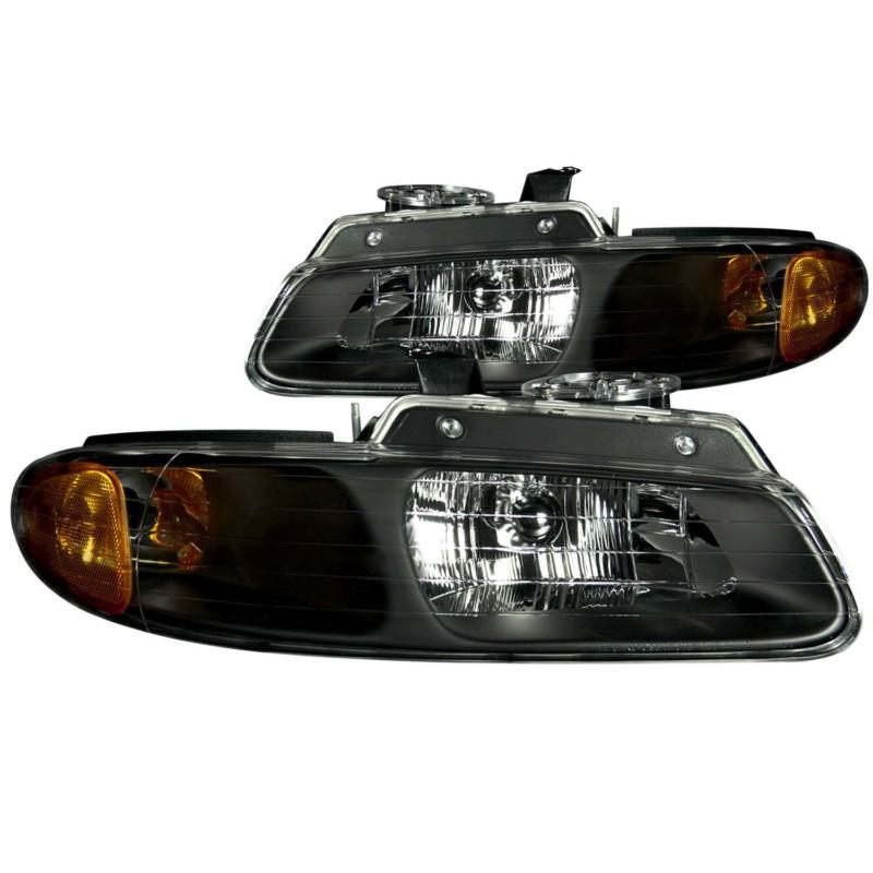 Anzo usa 111074 headlight assembly; clear lens; amber reflector; pair; black;