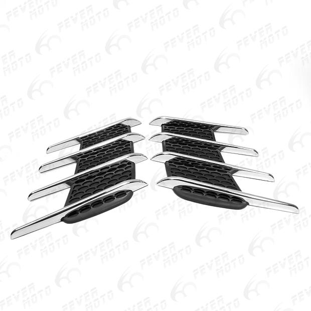 Fm chrome air intake side hood vent duct fender grille bumper for universal new