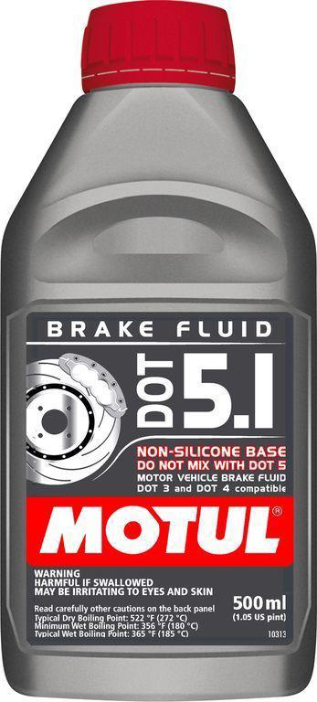 Motul 500 ml/1.05 us pint dot 5.1 motor vehicle brake fluid dot 4 & 3 compatible
