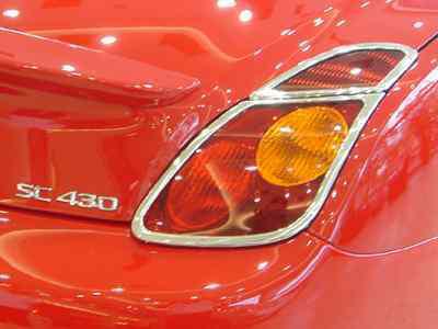 2001-2010 lexus sc430 chrome tail light trim cover
