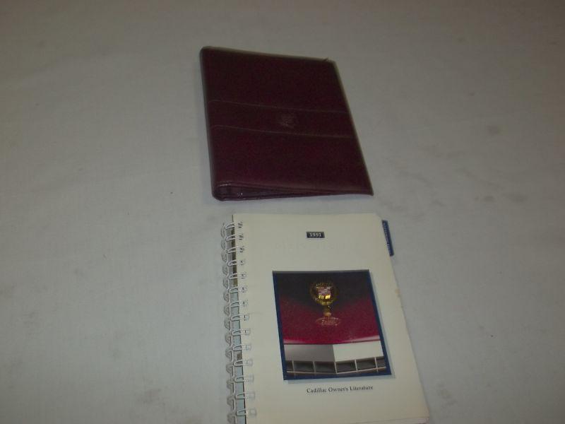 1991 cadillac deville owner manual binder & maroon cadillac premium factory case