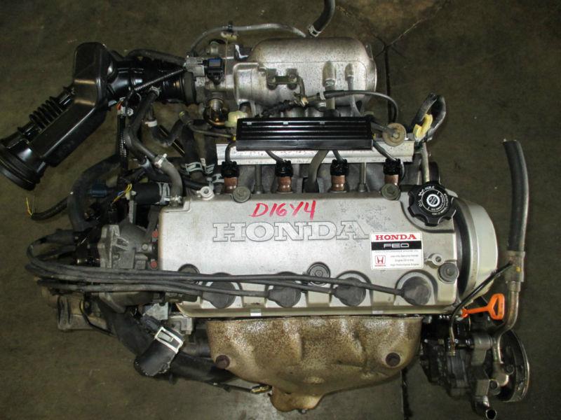 Honda civic jdm d16y4 sohc non vtec egnine motor long block 1.6 liter d16 used