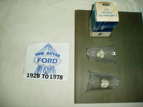 1960 ford parking lamp lenses ( r & l ) coaf-13208/9-c