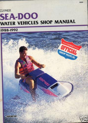 1988-92 sea-doo personal watercraft service manual 