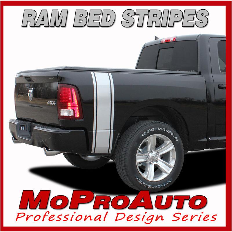 Dodge ram 2011 rumble truck bed panel vinyl graphics decals - 3m pro stripes p32