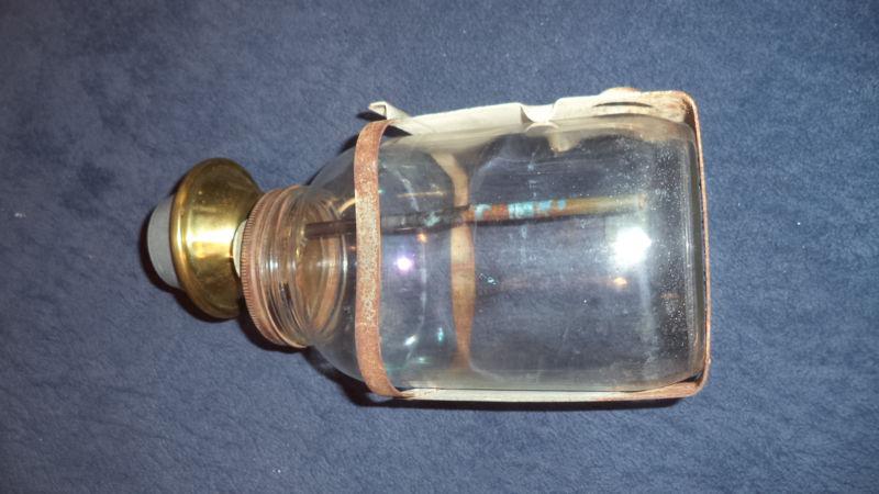 40's 50's vintage windshield wiper washer jar glass bottle fluid pump accessory 