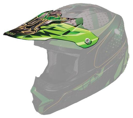 Fly racing replacement visor for trophy lite helmet green black silver one size