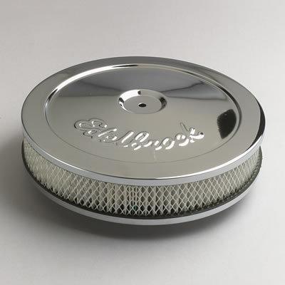Edelbrock pro-flo series air cleaner 10" dia round white paper element 1208