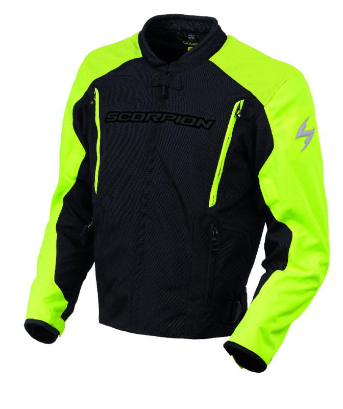 Scorpion torque neon yellow xl textile motorcycle jacket extra large