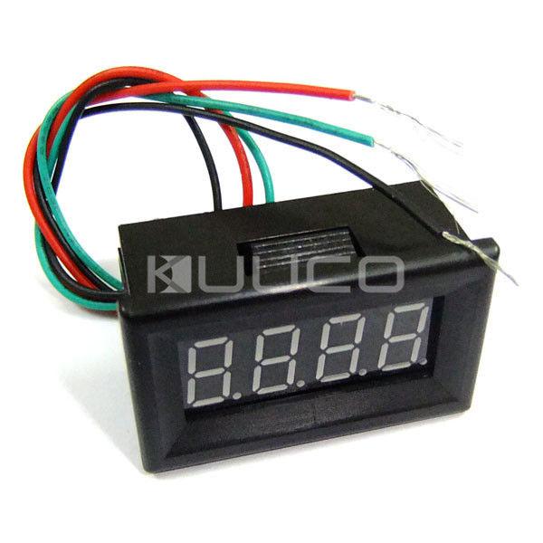 Small 4 digit digital car voltmeter dc 0-30v motorcycle green led voltage gauges