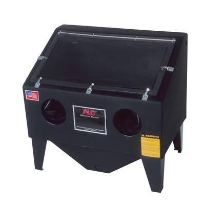 S sandblast cabinet with blast gun tabletop ldpe polymer black 30"x20"x17"