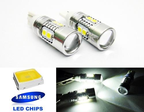 2x samsung 10 high power led t10 168 194 projector bulb drl signal parking light