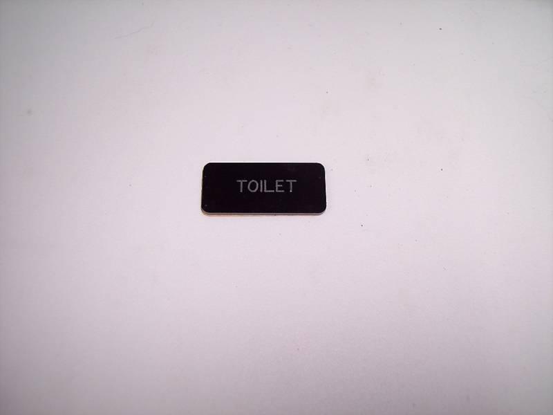 Engraved name plate,"toilet", boat, elect. panel,