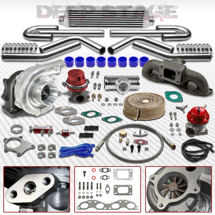 T04e 11pc turbo kit+intercooler+cast manifold+wg 91-98 240sx s13 s14 sr20det