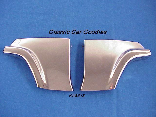 1952-1954 ford fender skirt scuff pads 1953 polished ss
