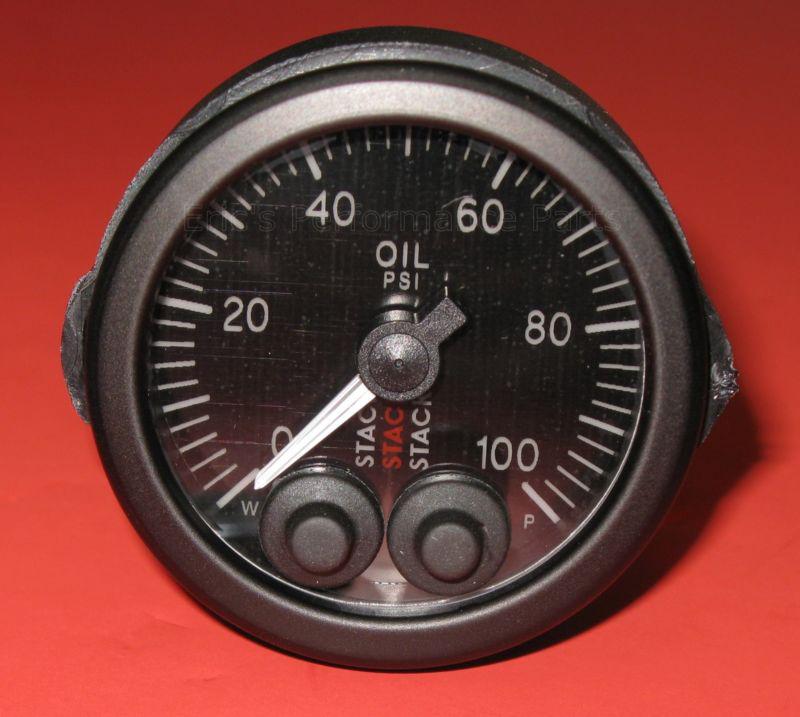 Stack st3502 oil pressure gauge 52mm analog 0-100 psi pro control stepper motor
