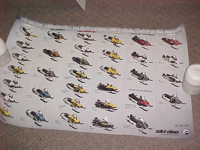 Ski doo snowmobile 2010 2 sided new models dealers poster .. $9.97 free shipping