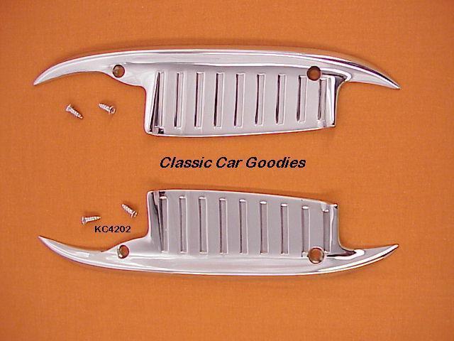 1963-1964 chevy door nail guards (2) show chrome