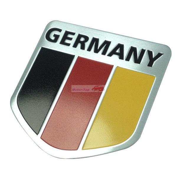 Aluminum trunk rear emblems badge sticker decal germany land flag for audi a4 a6