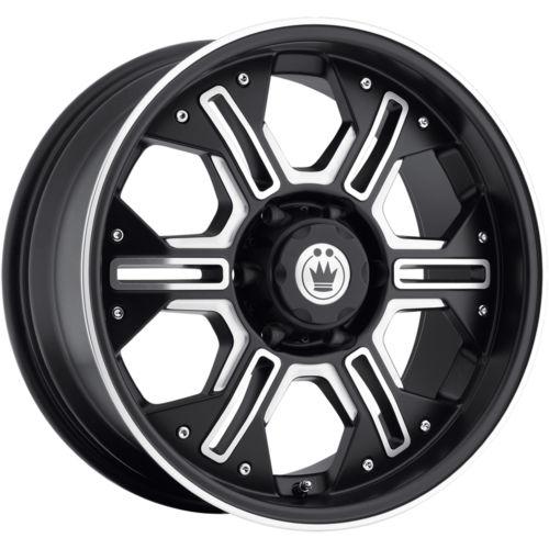 17x8 black konig lock n load wheels 6x5.5 +25 acura slx
