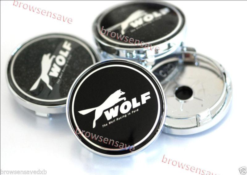 4pcs x wolf wheel rim center cap hub emblem badge logo 56mm ford