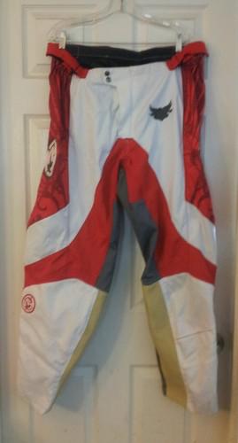 Mens' moose motocross, off-road, atv, riding pants sz. 40 red and white 