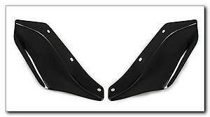 Memphis shades black wind side deflectors harley flh dresser