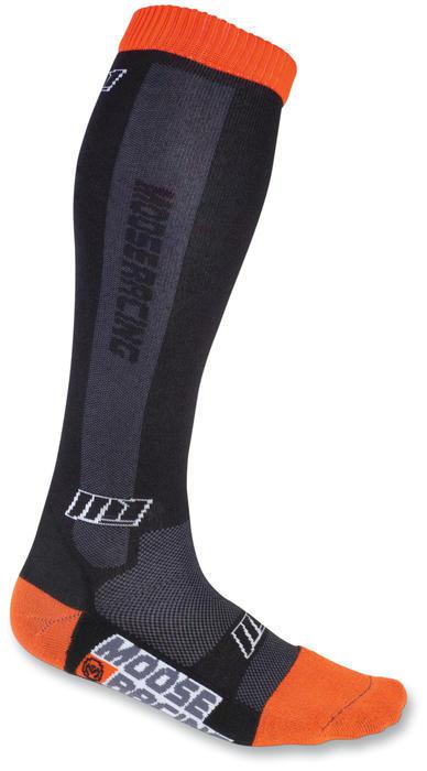 Moose racing m1 motorcycle socks black/orange medium/large