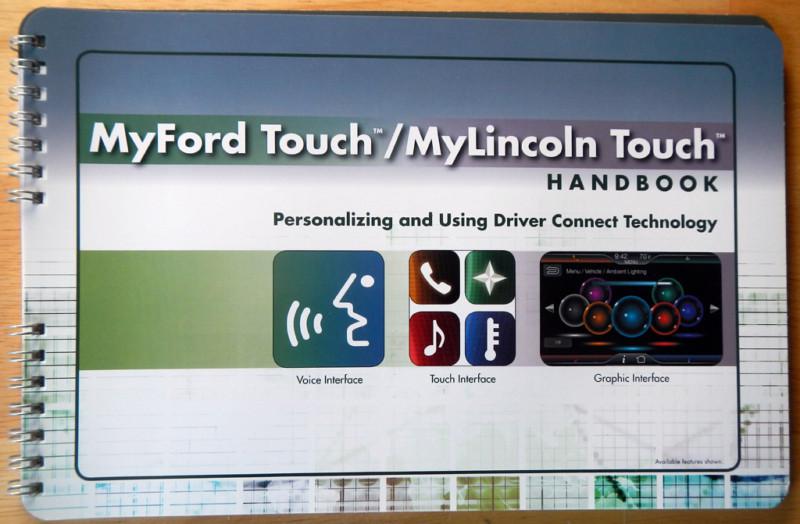 Myford touch / my lincoln touch handbook