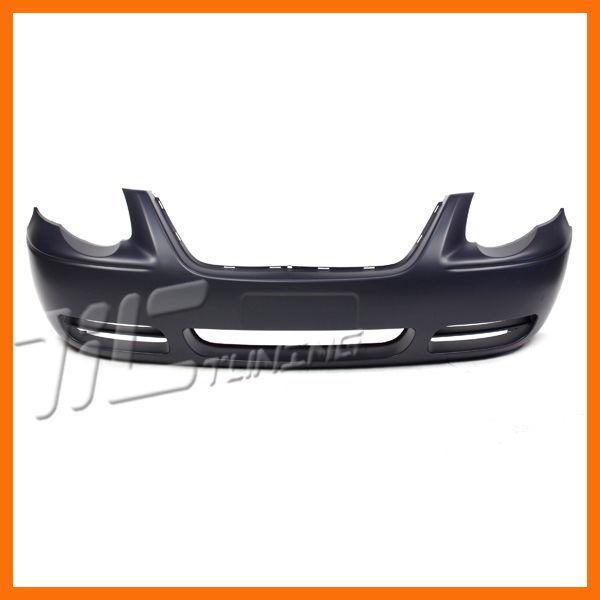 05-07 chrysler town country front bumper cover wo fog hole primered plastic capa