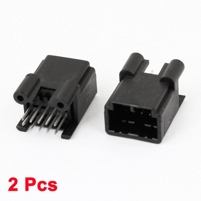 2pcs black plastic 10 pins opel male testing connector for nissan