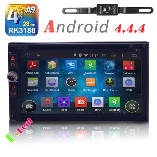 Pure android 4.4 7&#034; 4-core double 2din car stereo gps 3g wifi nav radio+camera