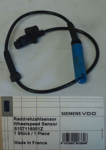 Siemens vdo abs front wheelspeed speed sensor 34526756375 ~ for bmw s107116001z