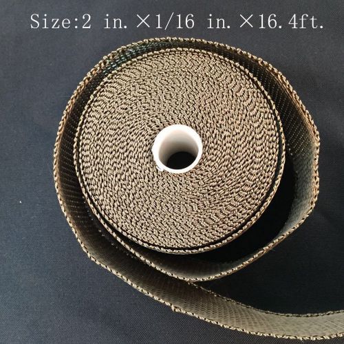 Titanium exhaust/header heat wrap, 2&#034; x 16.4ft. roll with stainless ties kit m