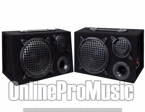 Absolute usa sbf sbf803p 2000-watt 8-inch 3-way speaker box p.m.p.o pair