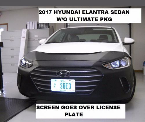 Lebra front end mask cover bra fits 2017 hyundai elantra sedan w/o ultimate pk