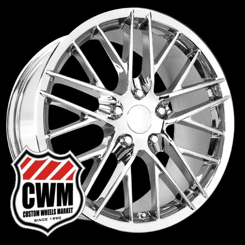 (4) 18x9.5" 2009 corvette c6 zr1 style chrome wheels rims fit c5 corvette 1997