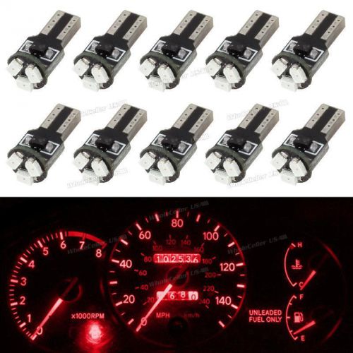 10x 74 t5 smd led speedometer panel cluster dash red light 12 volts