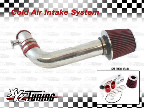 Red 92-98 bmw e36 3-series i6 cold air intake induction kit + filter 3"