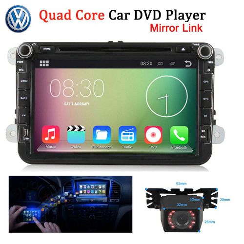 8” android 4.4 quad core gps navigation car dvd stereo radio multimedia for vw