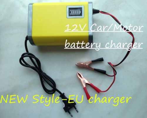 12v car battery charger 12v6a lead acid car&amp;motor battery portable charger