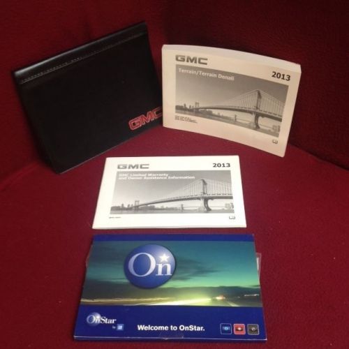 2013 gmc terrain oem owners manual set with warranty guide and xm packet &amp; case