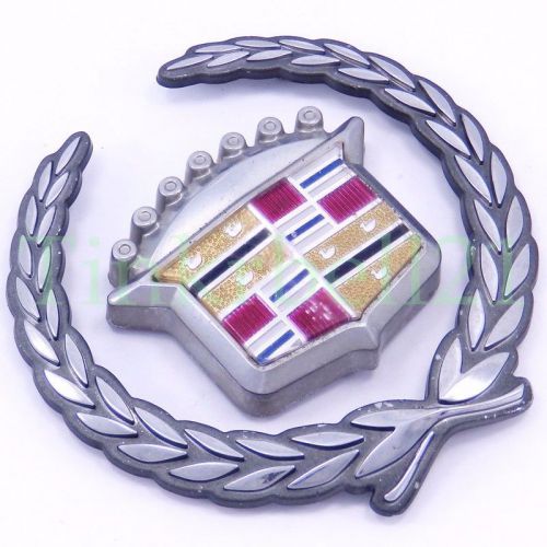 98-02 cadillac eldorado esc etc grille emblem ornament badge crest wreath oem