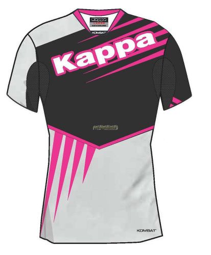 Can-am kappa -ladies kombat technical short sleeve jersey - pink/white