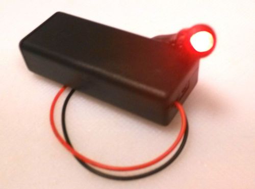 Red flashing led auto theft deterrent with switch