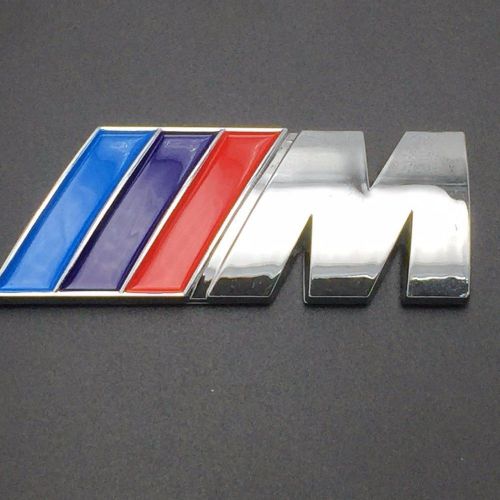 3d badge m power bmw rear emblem car decal logo sticker chrome