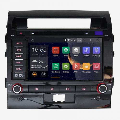 Hd android 4.4 quad core car dvd gps navi for toyota land cruiser 200 2008-2010
