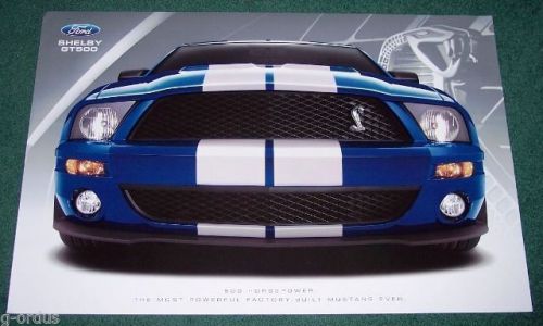 New 2007 2008 2009 mustang cobra shelby svt gt500 24&#034; x 36&#034; dealer only poster!