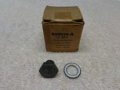 ~vintage~nos~1929-54 chevy/39-54 olds/1939-51 gmc truck oil pan plug and washer~